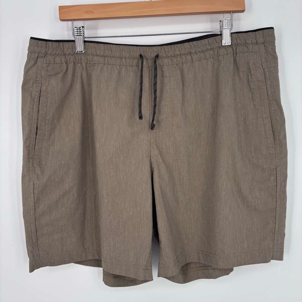 KUHL Getaway Shorts Mens XL Brown Drawstring Hiking Outdoor Active Athletic
